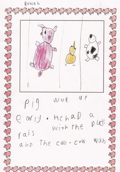 Reception - Sleepy Pig work